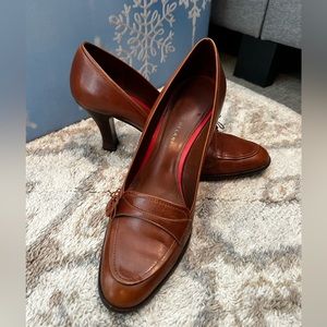 Vintage 80s Brown Antonio Melani leather heels sz 9